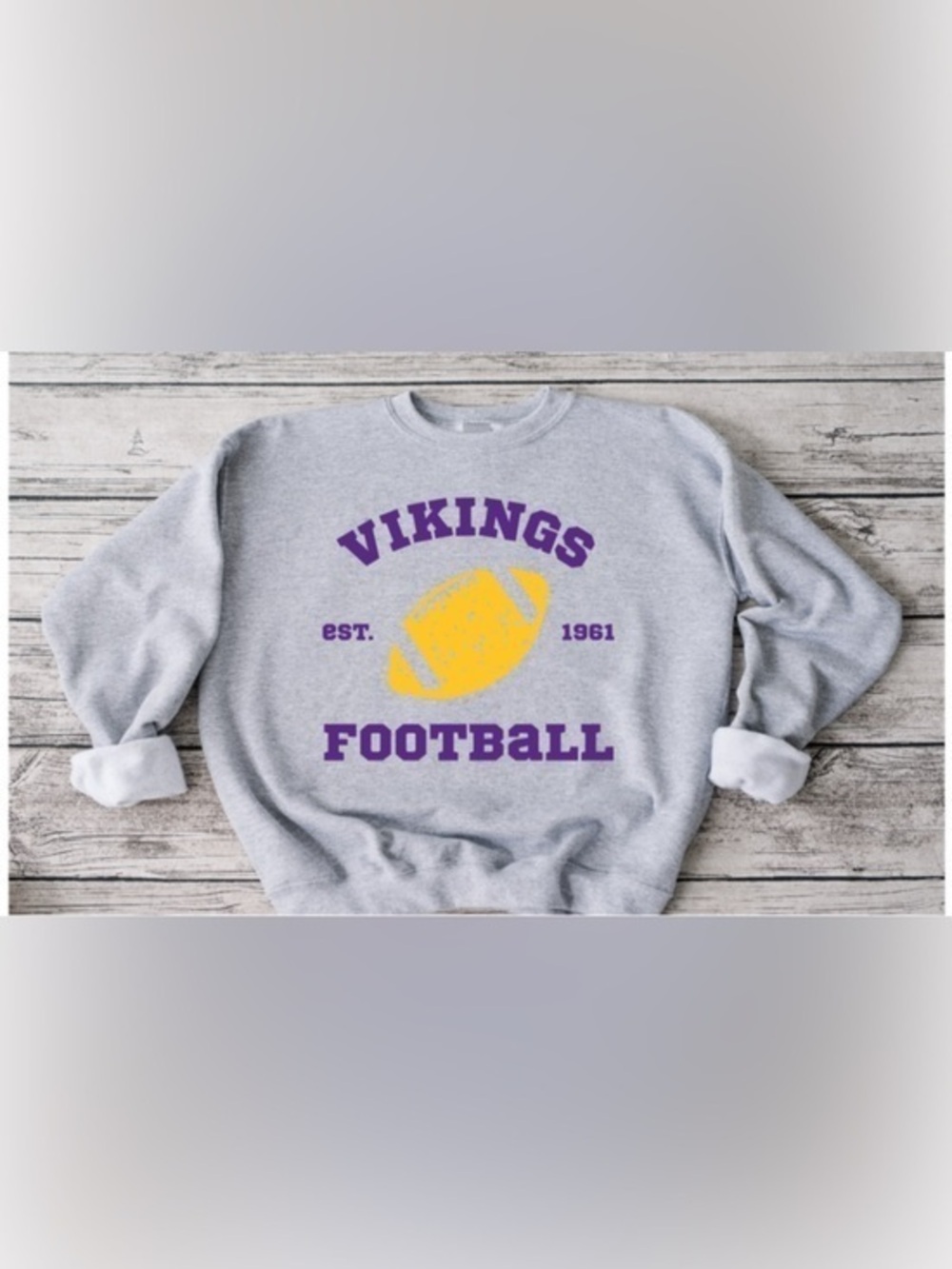 Vikings Retro Football Crewneck